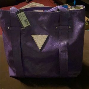 Purple Guess tote Bag